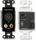 RDL DB-TPR3A AUDIO RECEIVER Active three-pair, 3-pin XLR/RCA mic/line out, Format-A, black