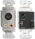 RDL DS-TPR3A AUDIO RECEIVER Active three-pair, 3-pin XLR/RCA mic/line out, Format-A, stainless steel