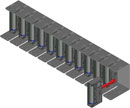 RDL SR-12A CHASSIS DE MONTAGE pour 12 modules Stick-On