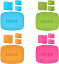RODE COLORS BOUCHONS ET ETIQUETTES D'IDENTIFICATION pour NT-USB Mini, kit de 4 couleurs