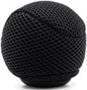 BUBBLEBEE SPACER BALL S WINDSHIELD With Long-Haired Fur Cover, 65mm diameter, 19-20mm mount, black