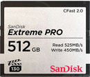 SANDISK SDCFSP-512G-G46D EXTREME PRO 512GB CFAST 2.0 CARTE MEMOIRE, 525MB/s read, 450MB/s write