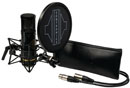 SONTRONICS STC-2 PACK MICROPHONE Condenser, large diaphragm, pad, cardioid, w/ accessories, black