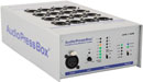 AUDIOPRESSBOX APB-116 SB SPLITTER DE CONF.actif, boîte de scène, 1x e.ligne, 12x s.micro/ligne, accu