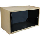 CANFORD ES4142506/A ARMOIRE MURALE AV 6U, porte en acrylique, prof.250mm, frêne