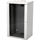 LANDE PROLINE PR20U6045-LG ARMOIRE RACK MURALE 20U, prof.450, porte vitrée, gris