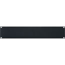 CANFORD PANNEAU VIERGE POUR RACK 2U, alu. plat, noir anodisé