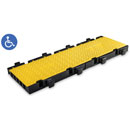 DEFENDER MIDI 5 2D PASSAGE DE CABLE 5 canaux, droit, 1000x325x54mm, jaune