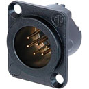 NEUTRIK NC6MD-LX-B XLR EMBASE mâle, corps noir, contacts or