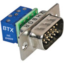 BTX CD-HD15MEZBR CONNECTEUR D-SUB HD 15pts, mâle, montage panneau, connexion mini-vis