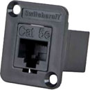 SWITCHCRAFT EHRJ45P5E EMBASE RJ45 Cat5E, non-blindée, femelle-femelle, dos-à-dos, noir