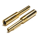 CONNECTEUR 4mm, or, terminaison 3.8mm à sertir