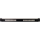 CANFORD PANNEAU DE CONNEXION PRO RJ45 CAT6A 1U 1x16 IDC, blindé, noir