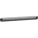 CANFORD PANNEAU DE CONNEXION RJ45 CAT5E économique, 1U, 1x24, traversant, blindé, noir