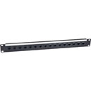 CANFORD PANNEAU DE CONNEXION RJ45 CAT5E économique, 1U, 1x16, IDC, non blindé, noir