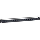 CANFORD PANNEAU DE CONNEXION RJ45 CAT6 économique, 1U, 1x16, traversant, non blindé, noir