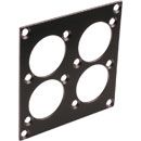 CANFORD PLAQUE DE CONNEXION MODULAIRE UNIVERSAL 4x découpe connecteur universal, noir