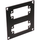 CANFORD PLAQUE DE CONNEXION MODULAIRE UNIVERSAL 2x découpe EDAC 38, noir