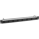CANFORD PANNEAU DE CONNEXION SPEAKON 1U 1x8 Neutrik NL4MPXX, noir
