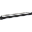 CANFORD PANNEAU DE CONNEXION TT 1U 2 rangées x 48 jacks M&M nickel, espacement stéréo, noir