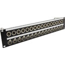 CANFORD CONNECT PANNEAUX DE CONNEXION XLR2U 1x16 Canford XLRM (haut), 1x16 Canford XLRF (bas), noir
