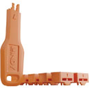 LINDY 47897 KIT BOUCHON DE PORT RJ45, 1x clef, 10x verrous, orange