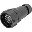 TEN 47 SHLB19-LM-S-M40-S-014-S SHOWLINE SOCA CONNECTOR Cable, male, 19-pin, Solder, 15-23mm OD