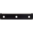 CANFORD PANNEAU DE CONNEXION 2U droit, 3x découpe fiche Fischer Triax 1051 DS/DSR, noir