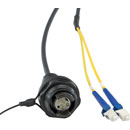 CANFORD FIBRECO HMA Jam nut bulkhead connector, 2-channel, SM, with LC fibre tails, 2 metres