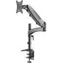 K&M 23873 SUPPORT ECRAN VIDEO pince étau, bras unique, VESA 75/100. charge 8kg, noir