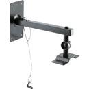 K&M 24195 SUPPORT MURAL/PLAFOND POUR ENCEINTE charge max. 15kg, inclin. 0°-90°, pivot, élingue, noir