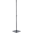 K&M 24650 PIED ENCEINTE sol, base carrée, charge 20kg, 1420-2420mm, vis de serrage, noir