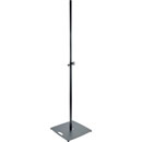 K&M 24651 PIED ENCEINTE sol, base carrée, charge 30kg, 1420-2420mm, bouton à ressort, noir