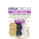 URSA STRAPS PLUSH CIRCLES BONNETTE MICRO poils courts, noir/blanc/beige (9 Circles/30 Stickies)