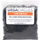 URSA STRAPS FUR CIRCLES BONNETTE MICRO poils longs, noir (pack de 100 Circles)