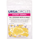 URSA STRAPS STICKY ZEROS RUBAN ADHESIF hypoallergén., diamètre 24mm, avec trou central (pack de 90)