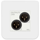RDL EU-RN02L INTERFACE AUDIO sortie Dante, 2x sortie XLR, niveau ligne, entrée Dante, format UK/EU