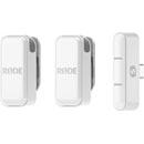 RODE WIRELESS MICRO SYSTEME HF deux émetteurs, ultra-compact, BLE 5, USB-C, blanc