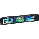 MUXLAB 500840 HDMI/3G-SDI MONITEUR MULTI-ECRAN TRIPLE AFFICHAGE 3x écrans 5", install.en rack 2U