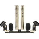 SONTRONICS STC1-SET MICRO SET avec paire stéréo assortie STC-1, bar de support, boîtier ABS, inox