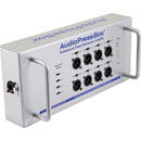 AUDIOPRESSBOX APB-112 SB-D-USB SPLIT.DE CONF.active, portable, ent.Dante, sort.USB-C, 12x mic/ligne