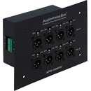 AUDIOPRESSBOX APB-008 IW-EX EXTENS.SPLITTER à encast.au mur,2x E.unité comm,2x 4 S.micro/ligne, noir
