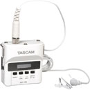 TASCAM DR-10LW ENREGISTREUR PORTABLE avec micro cravate, sur carte microSD, blanc