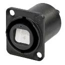 NEUTRIK NO4FDW-A OPTICALCON ADVANCED QUAD Panel, black chrome