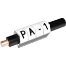 PARTEX MARQUEURS DE CABLE PA1-200MBW.P 2.5à 5 mm, lettre P, noir sur blanc, pack de 200