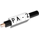 PARTEX MARQUEURS DE CABLE PA2-MBW.M 4 à 10 mm, lettre M, noir sur blanc, pack de 100