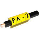 PARTEX MARQUEURS DE CABLE PA2-MBY.R 4 à 10 mm, lettre R, noir sur jaune, pack de 100