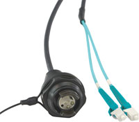 CANFORD - CÂBLES CAMÉRA FIBRE OPTIQUE HYBRIDE ÉPANOUIS - HMA - Connecteurs de panneau Fibreco à écrou de serrage