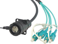 CANFORD - CÂBLES CAMÉRA FIBRE OPTIQUE HYBRIDE ÉPANOUIS - HMA - Connecteur de panneau XLR Fibreco