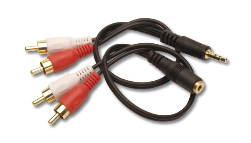 RDL AV-AC2 KIT CABLE double RCA vers prise 3.5mm, double RCA vers